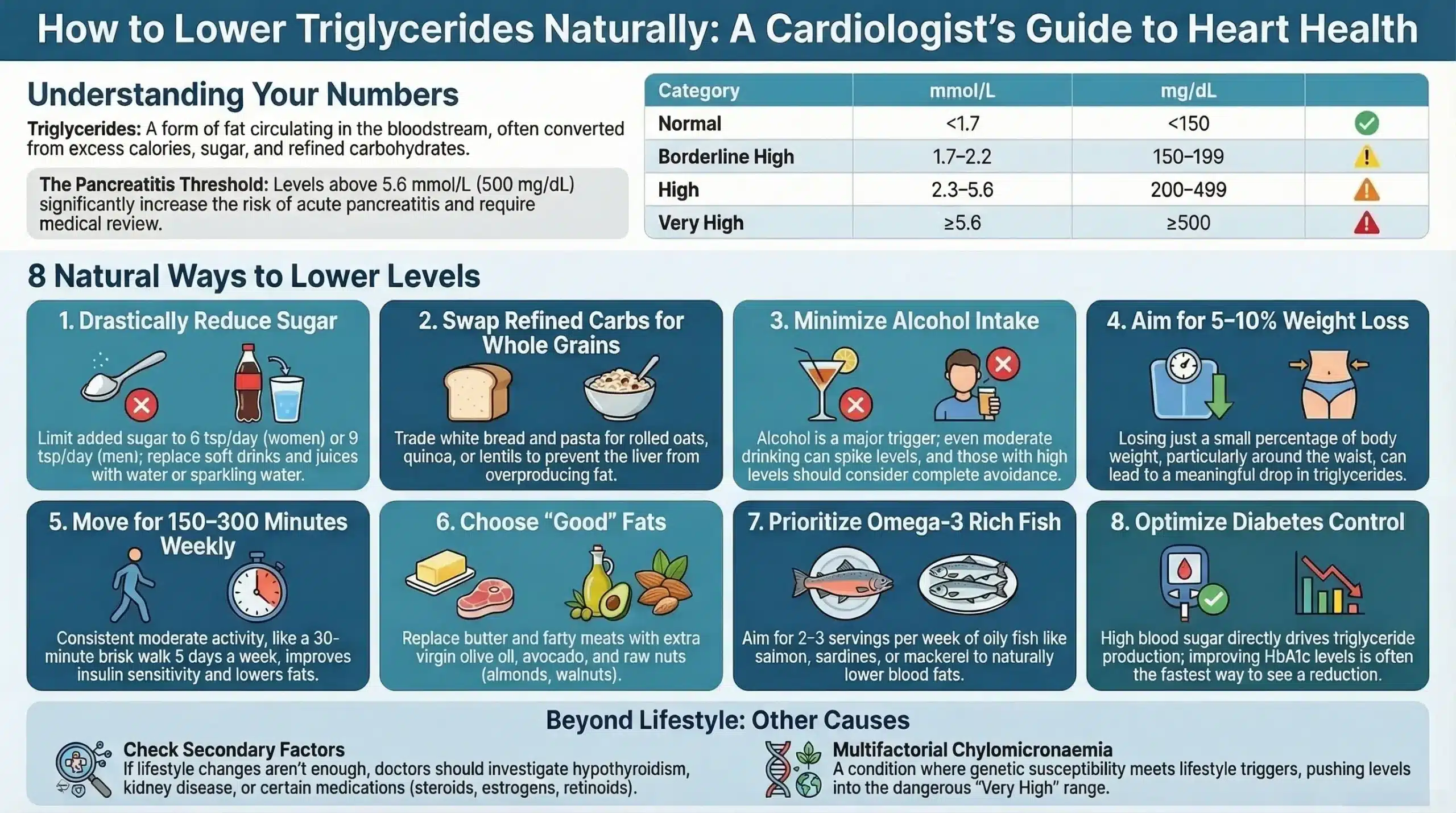 Infographic - lower-triglycerides-naturally-diet-lifestyle